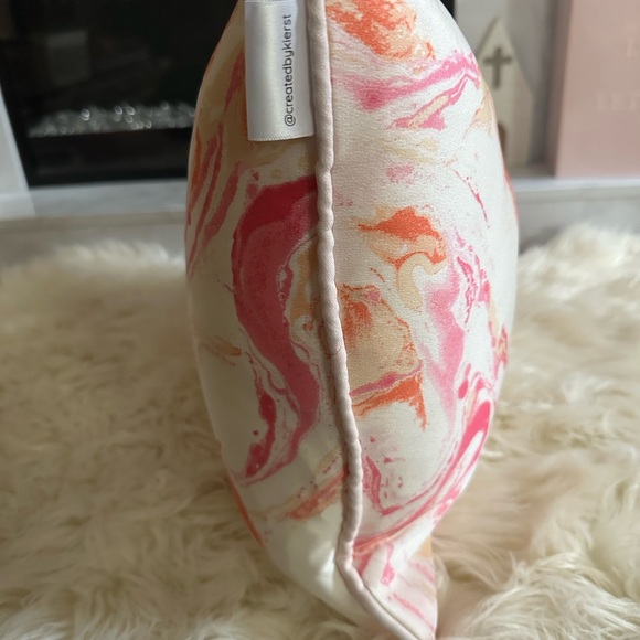 Pink and Orange Marble Throw Pillows - Picture 6 of 14